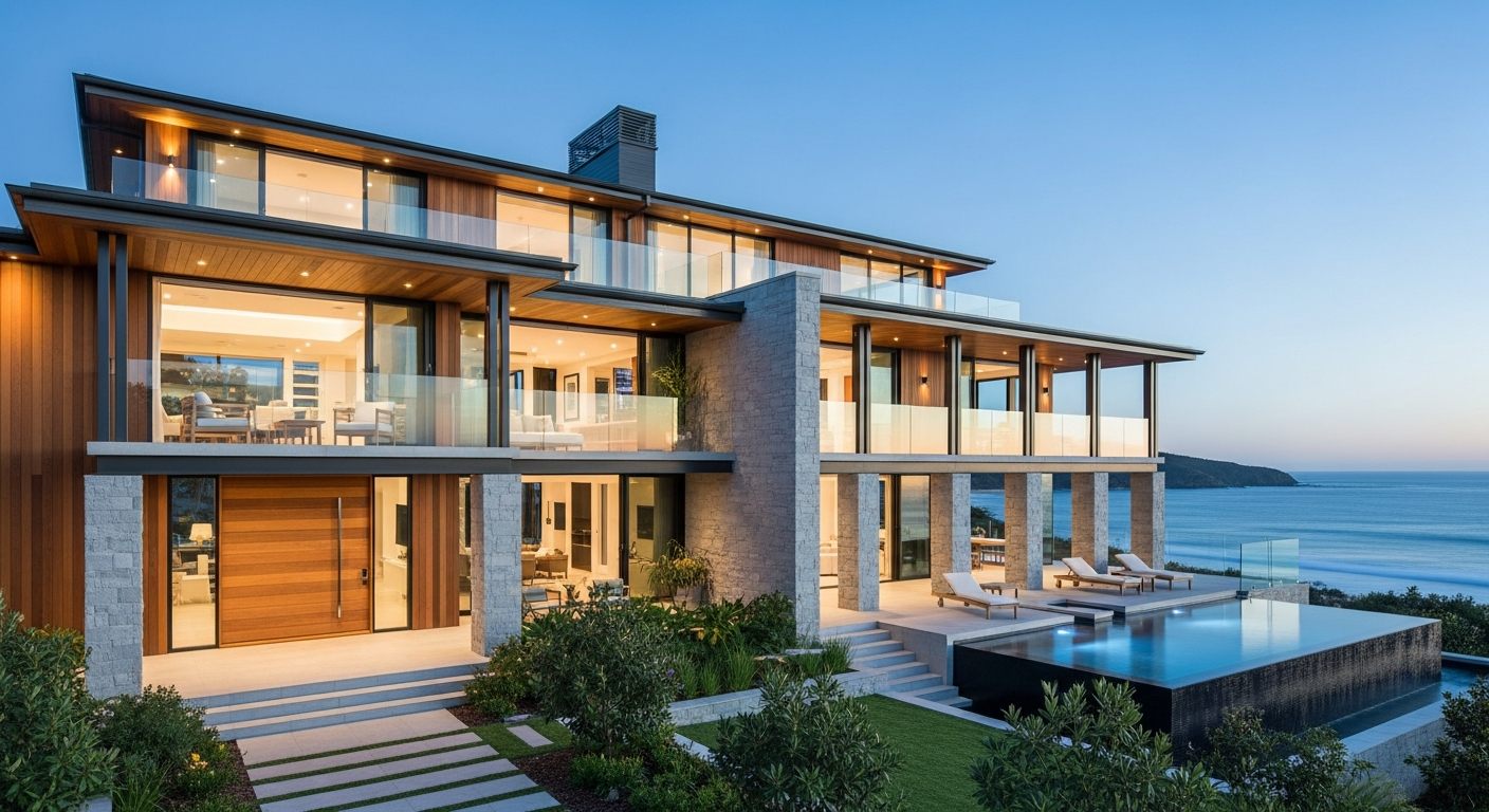 Custom residential new build in Mollymook NSW by Taylormade Building Projects