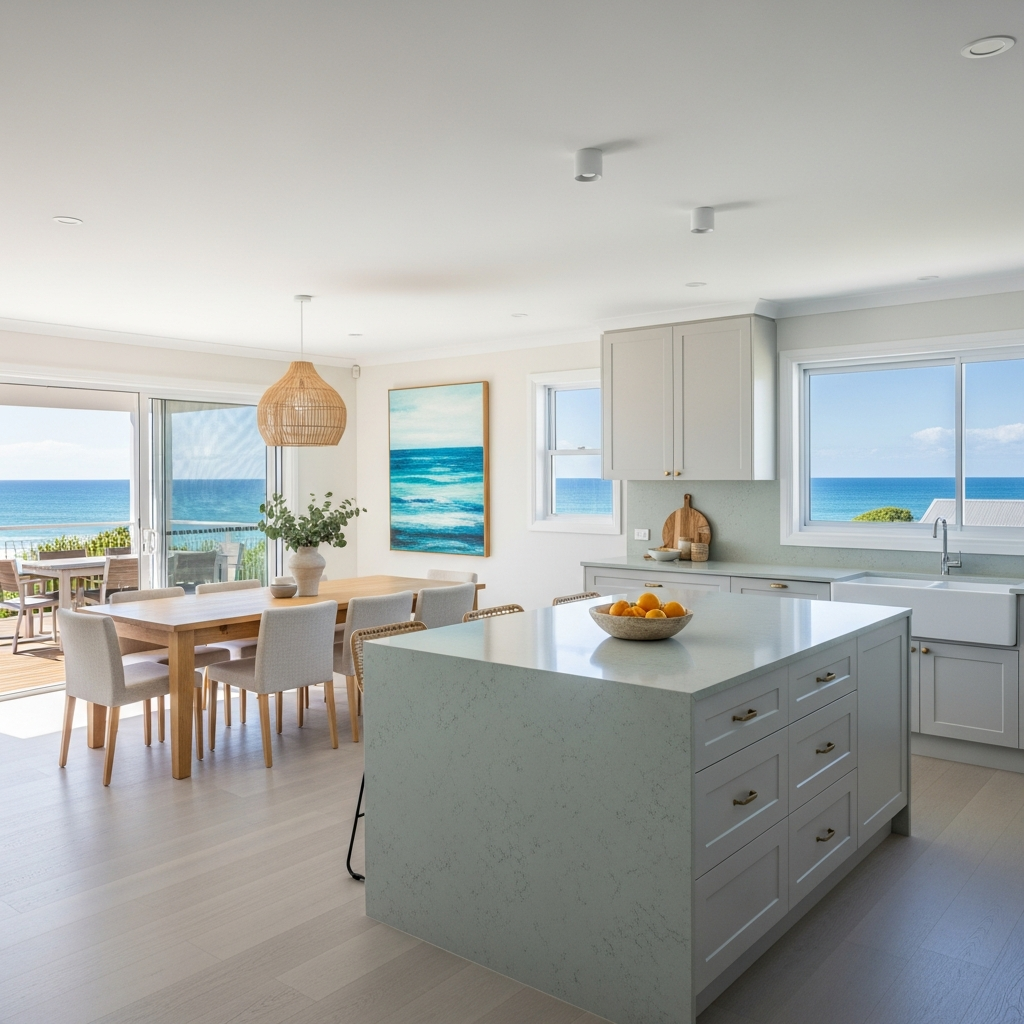 Kitchen and living renovation Mollymook NSW