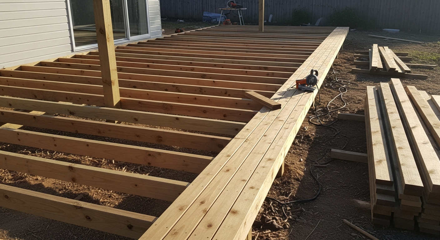 Outdoor deck construction by Taylormade Building Projects, Shoalhaven NSW