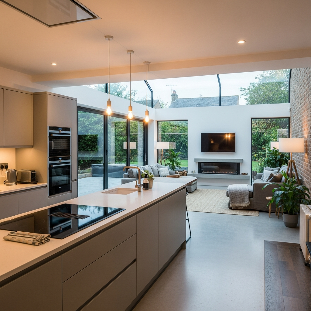 Rear ground floor extension open-plan living, Sanctuary Point NSW