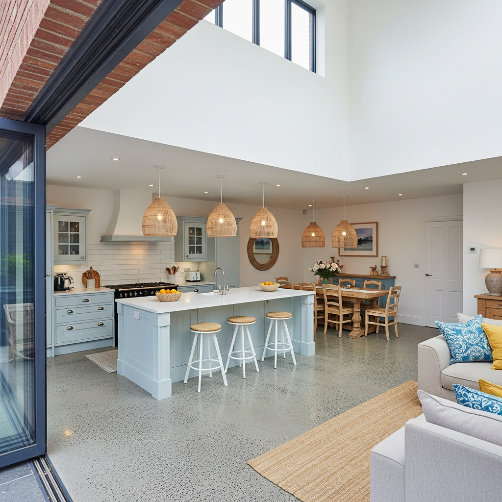Completed home extension interior Jervis Bay