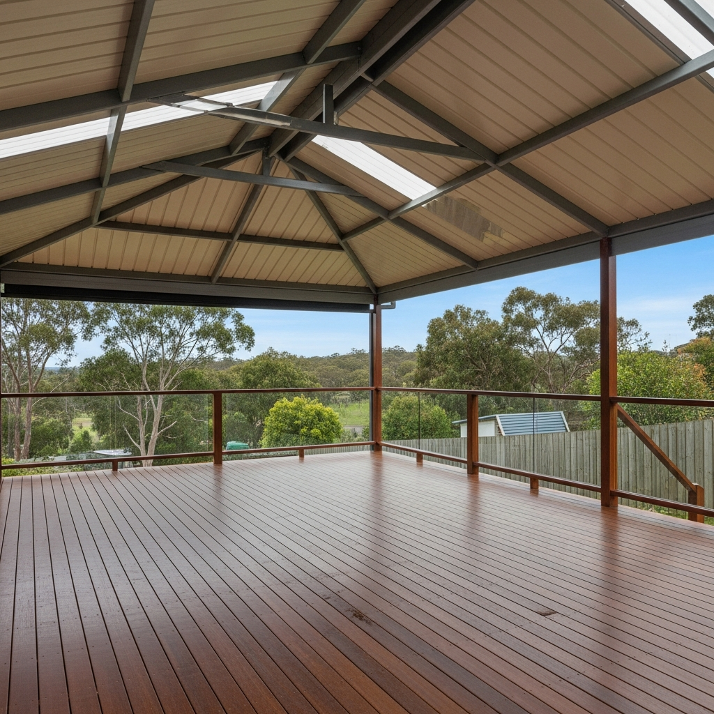Completed alfresco and deck renovation with new balustrade, South Coast NSW