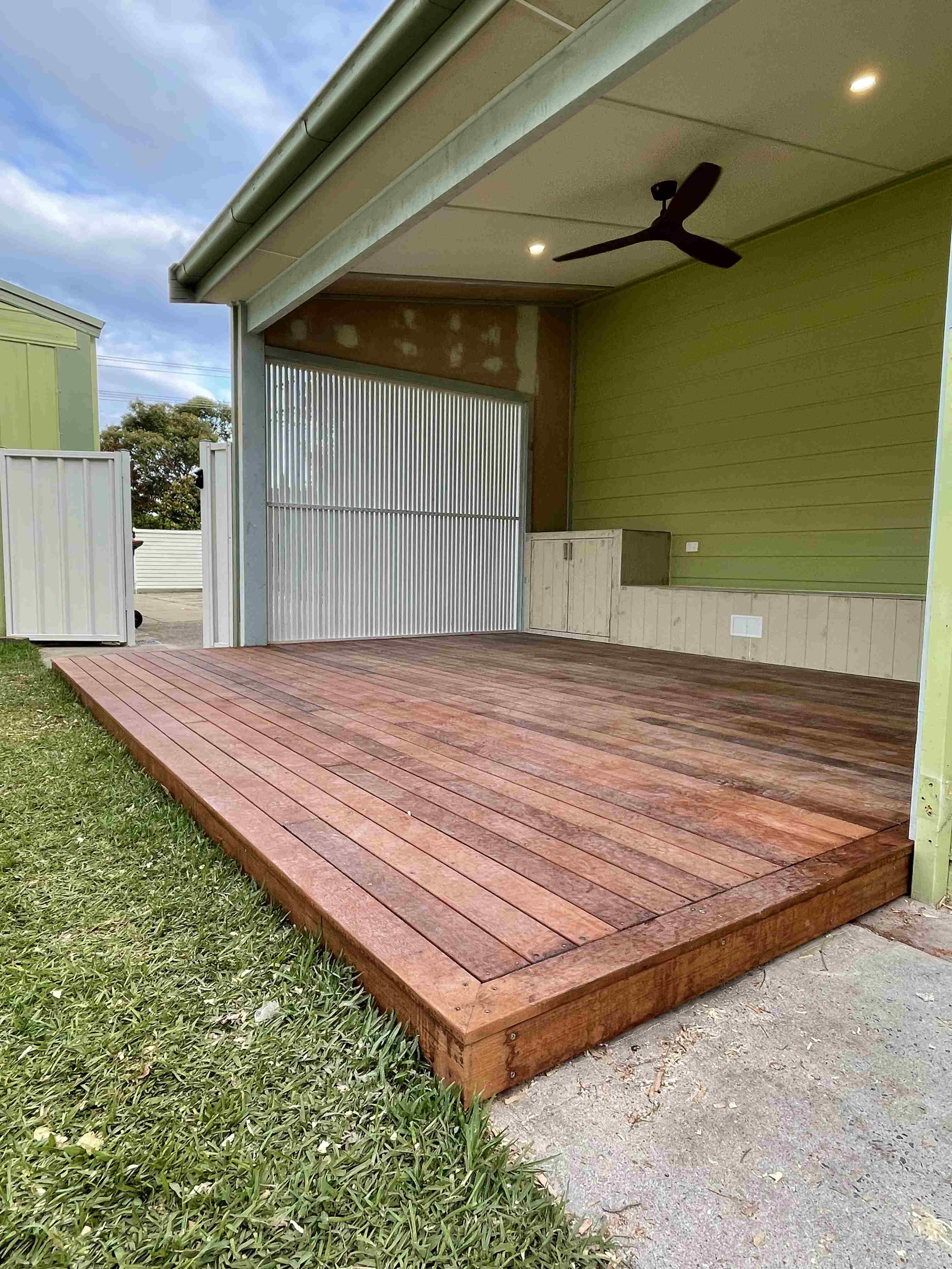 Outdoor Deck and Ceiling Fan