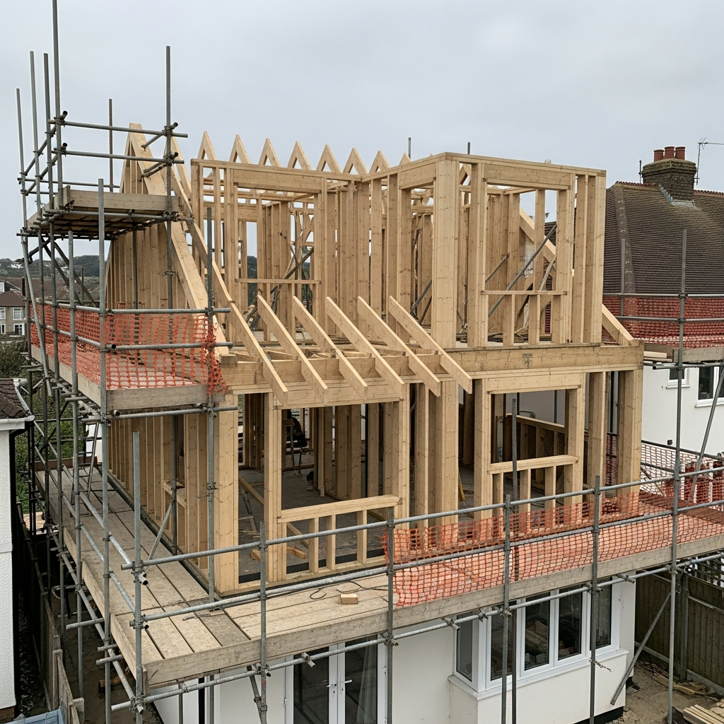 Second storey extension under construction South Coast NSW