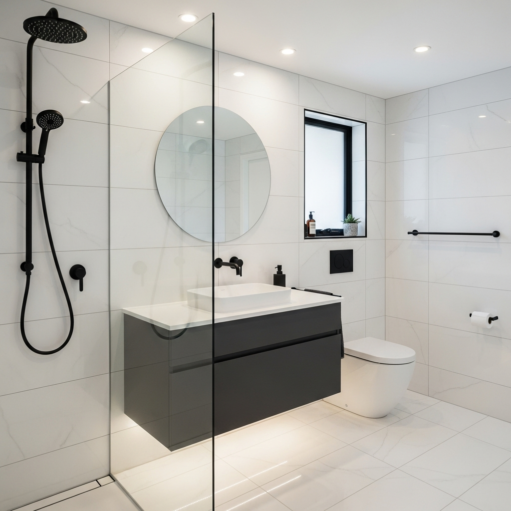 Modern ensuite renovation Shoalhaven