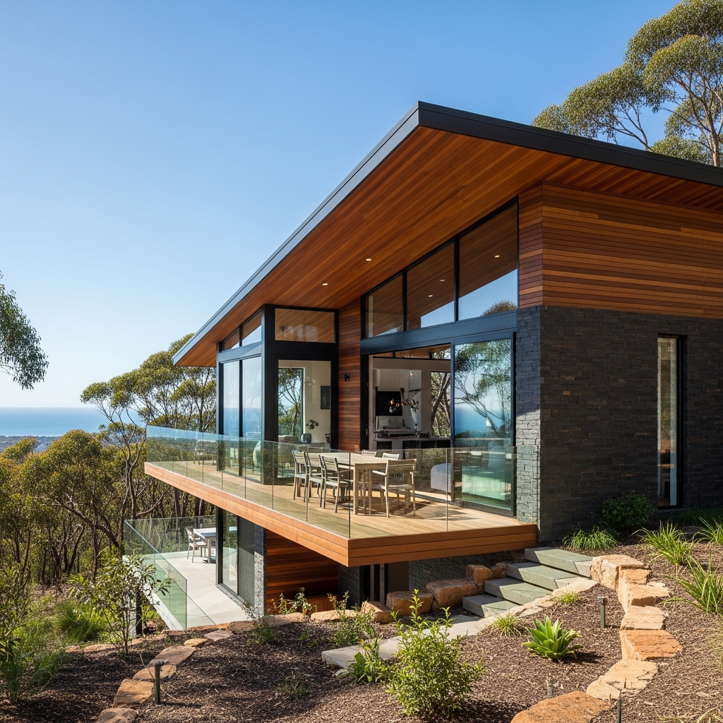 Architectural new home build by Taylormade Building Projects, South Coast NSW
