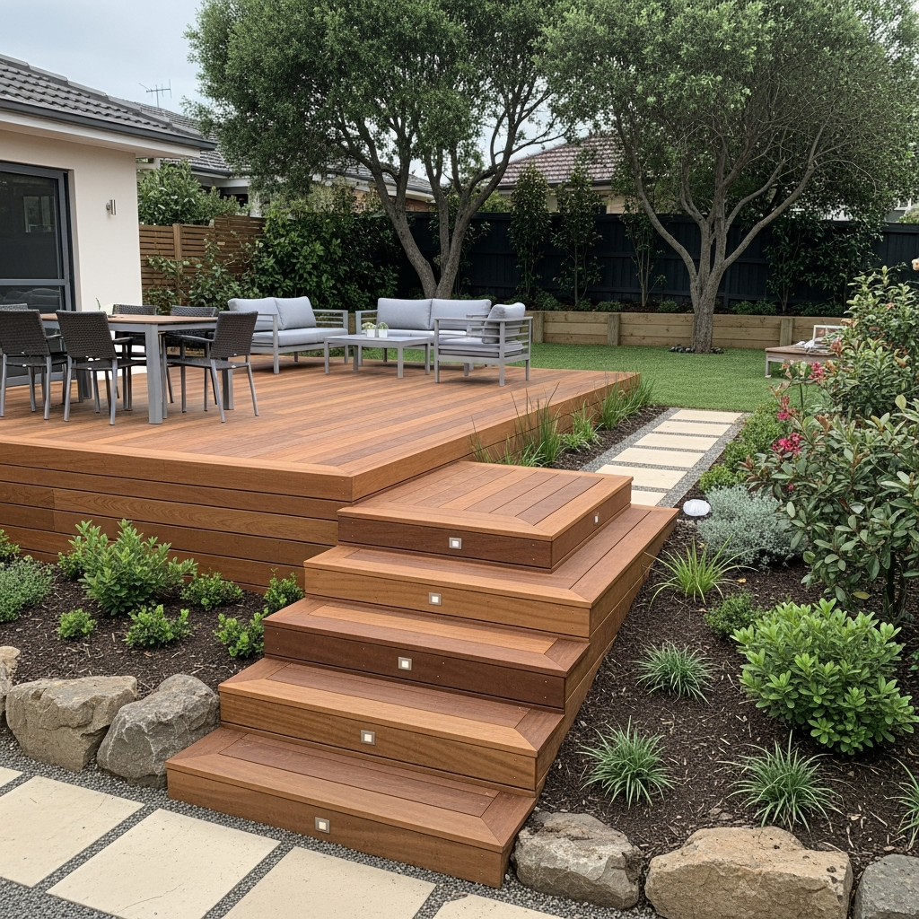 Completed outdoor deck South Coast NSW