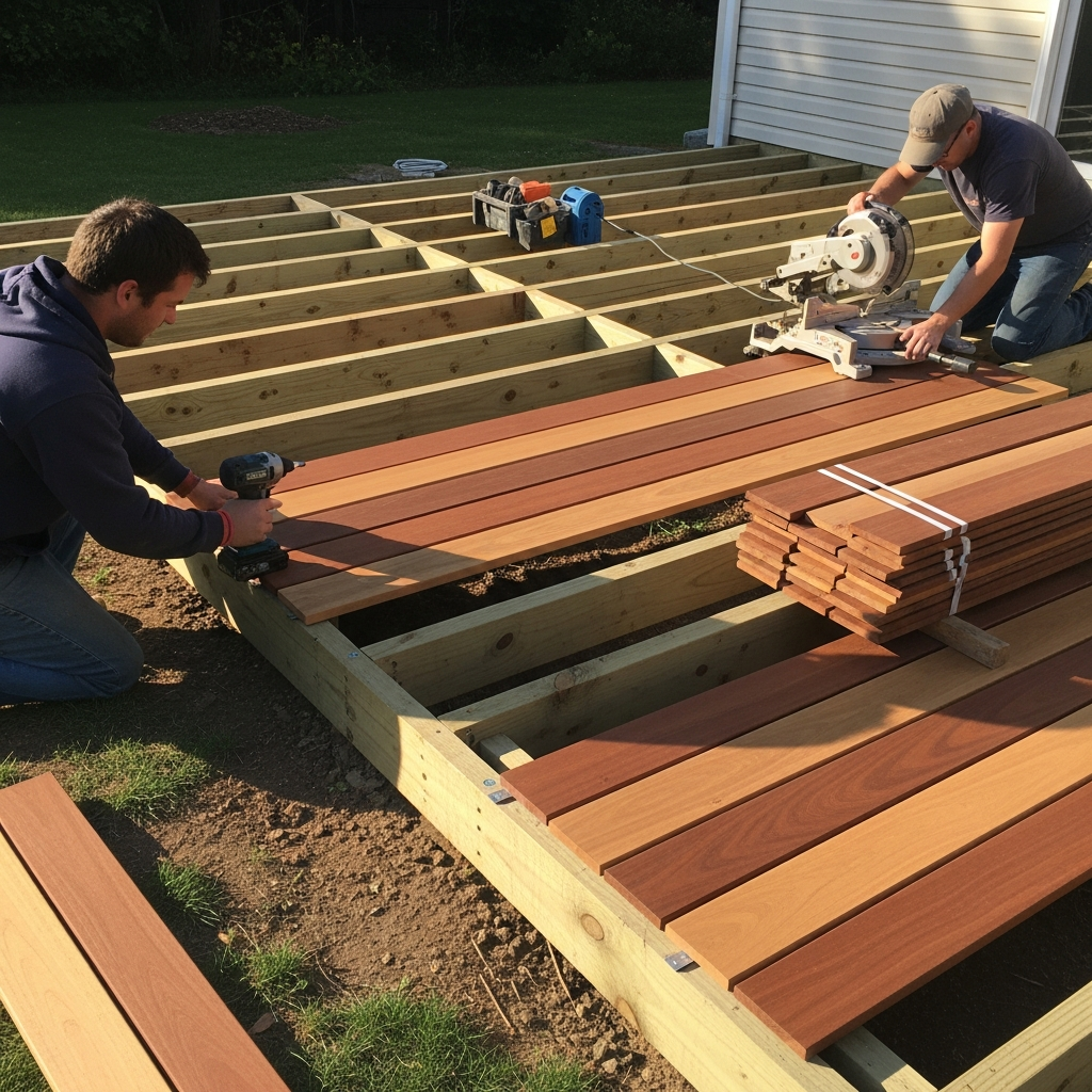 Ground-level deck construction Shoalhaven