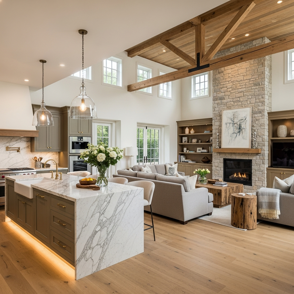 Interior of a custom home built by Taylormade Building Projects