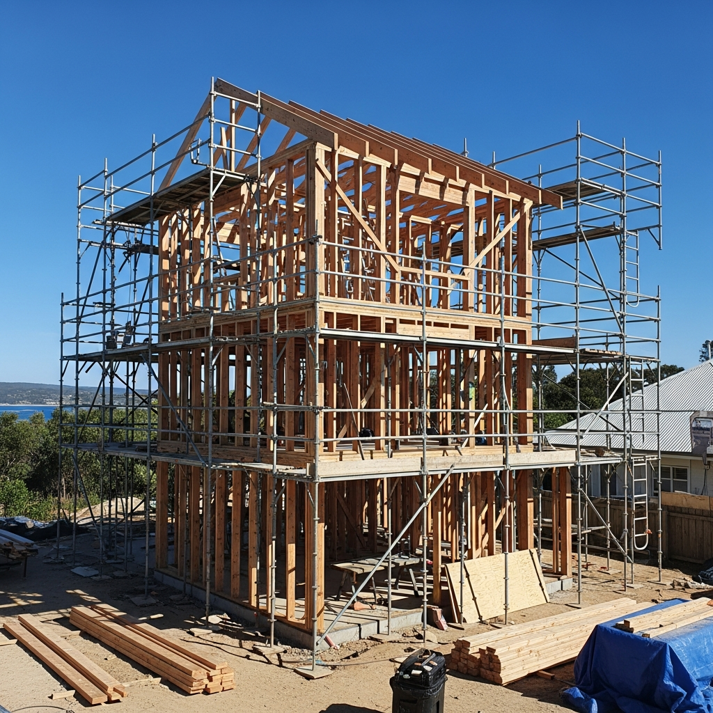Second storey addition under construction South Coast NSW